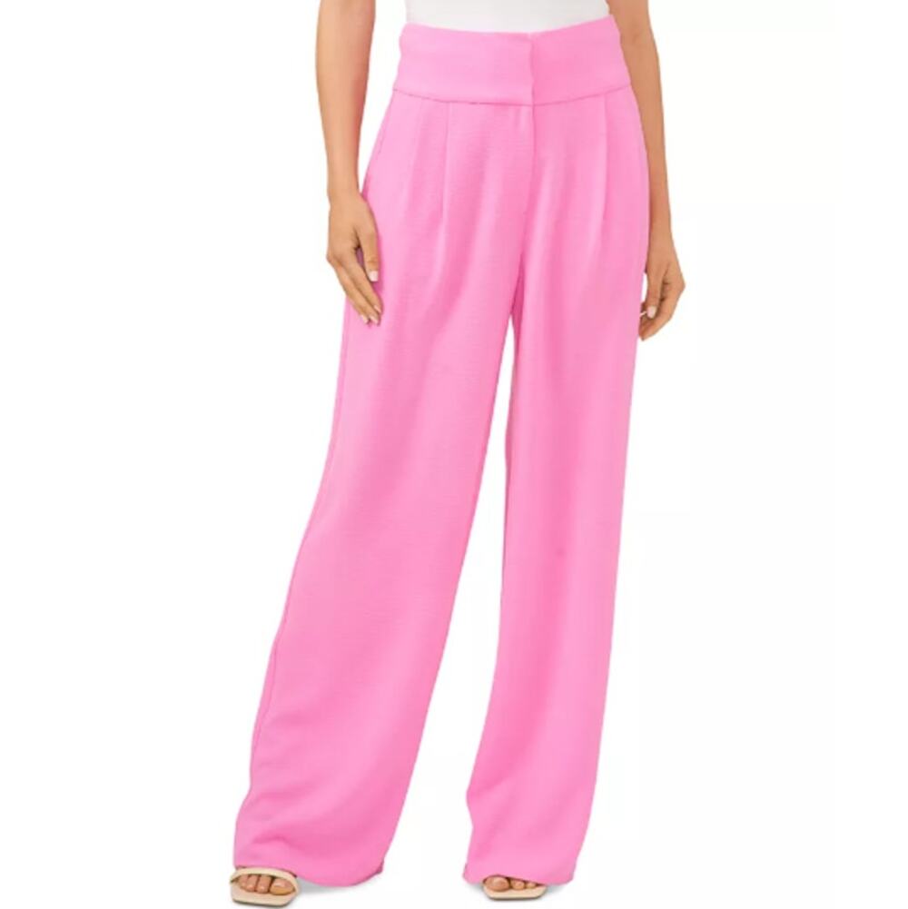 New CECE NORDSTROM Women's Pink Pleated-Front Wide-Leg Pants Size 22W